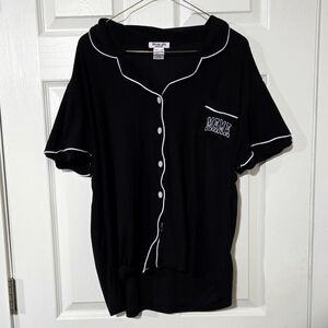 Black And White Mama Pajama Top